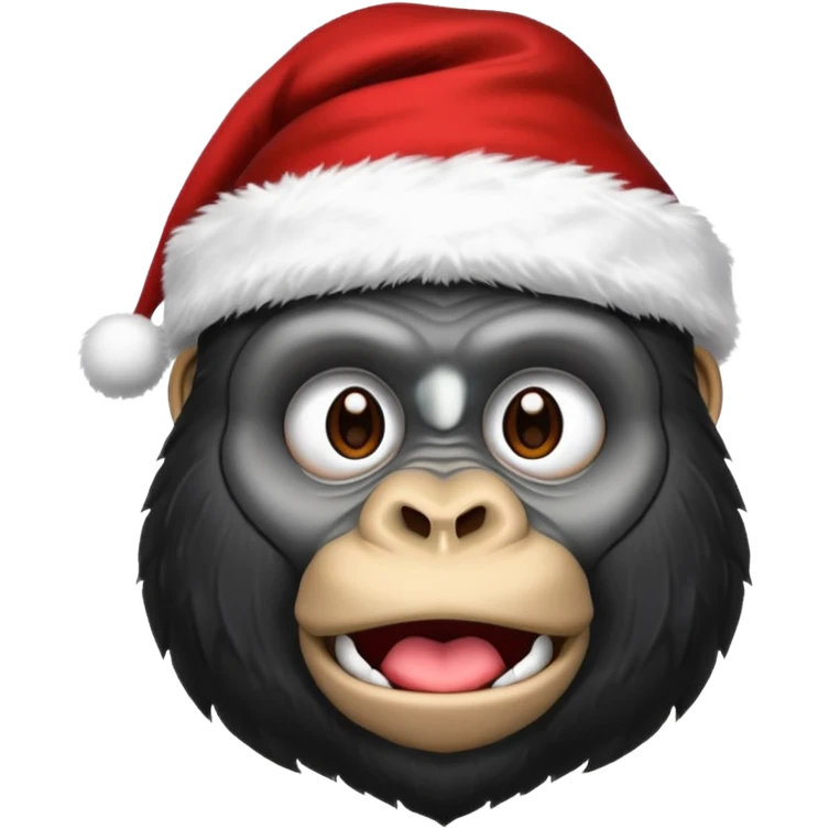 Gorilla wearing a santa beenie  emoji