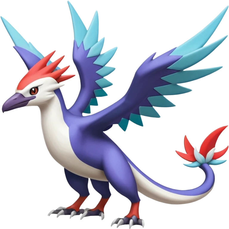 Silvally-Latios-Latias-Nargacuga-Noivern-fusion-Fakémon-Pokémon-creature (full body) emoji