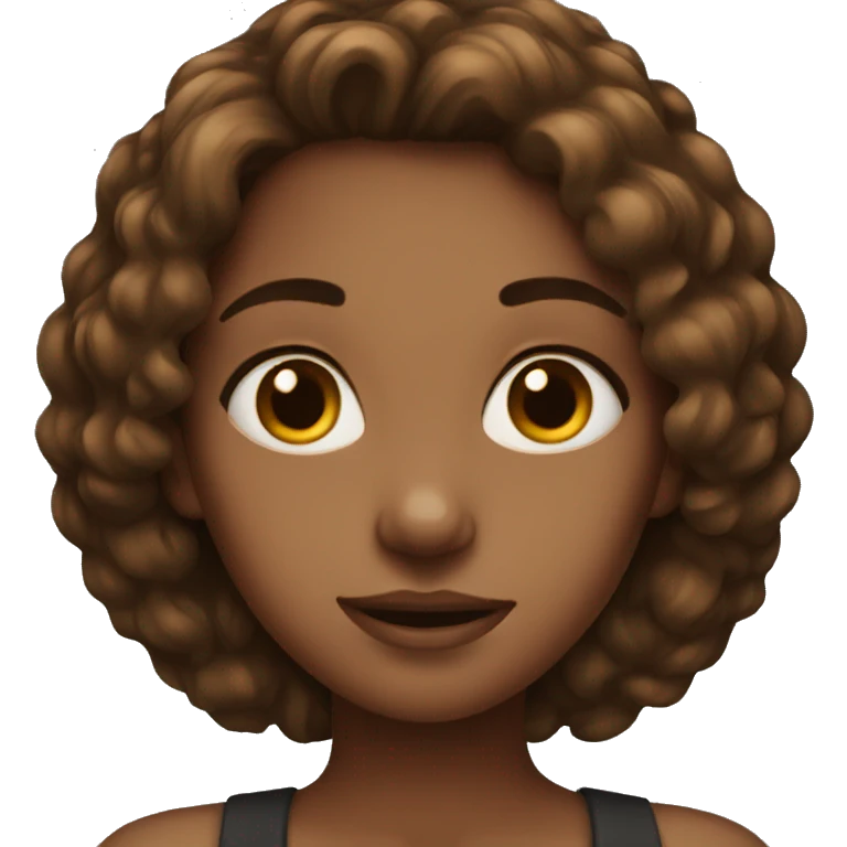 brown haired girl portrait emoji