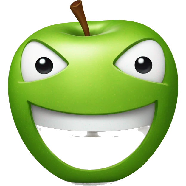 Apple with mounth  emoji