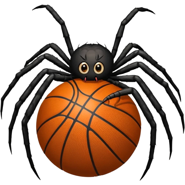 A spider with a basketball emoji