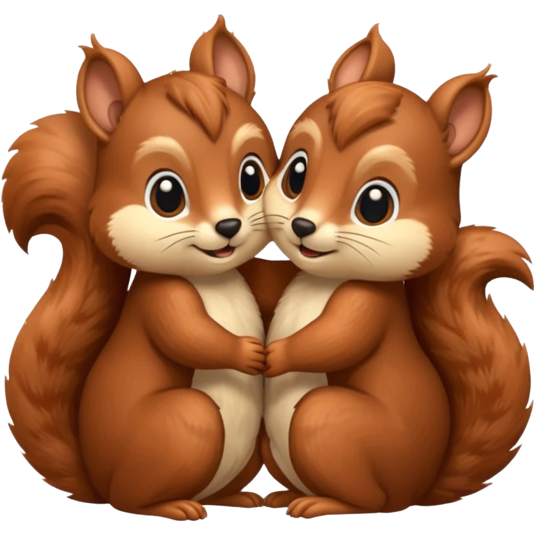 two squirrels cuddling emoji