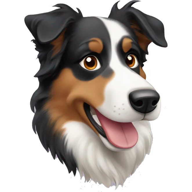 An Australian Shepard dog emoji