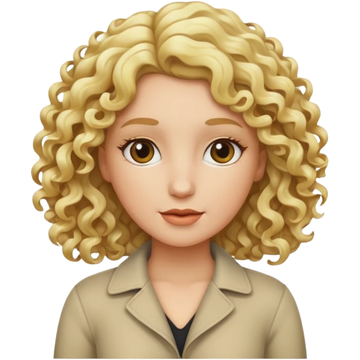 White female with blonde curls emoji