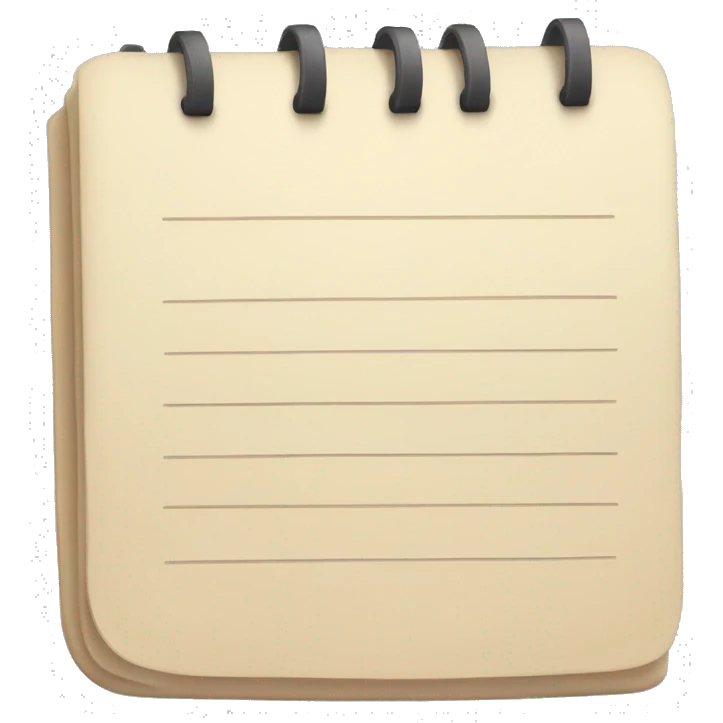beige closed notepad emoji