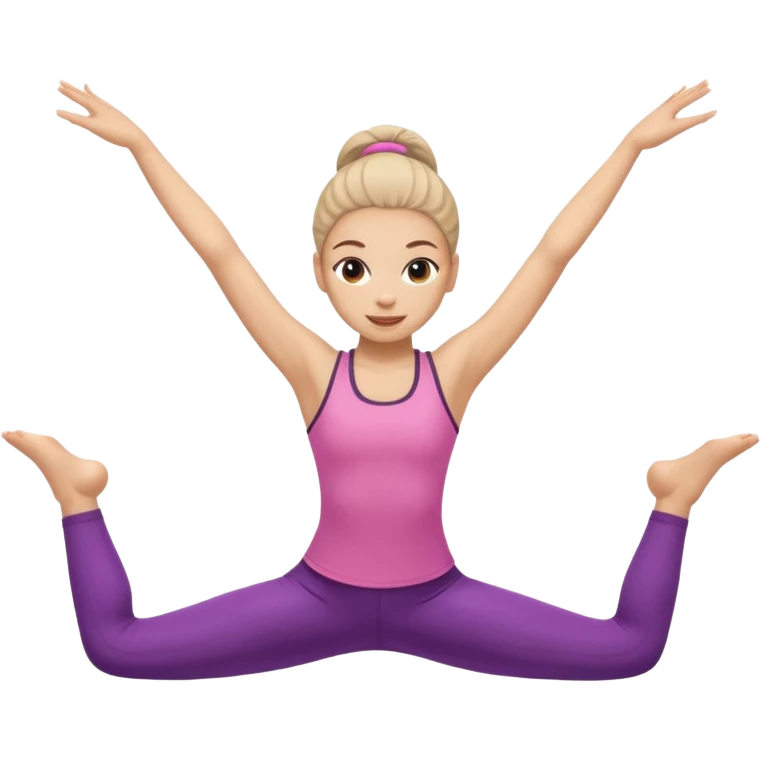 make girl doing split with only 1 pair of legs emoji