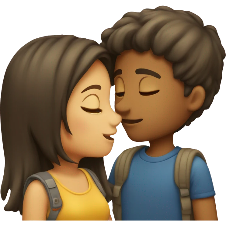 Boy kiss girl emoji