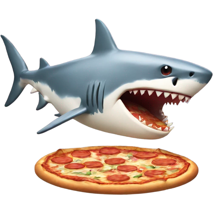 shark making a pizza  emoji