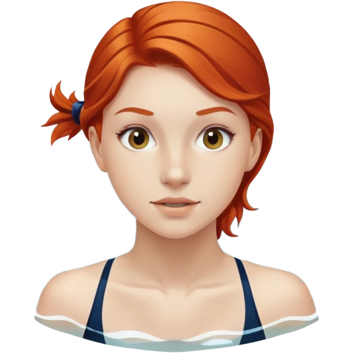 22-year-old redheaded girl athlete swimmer emoji