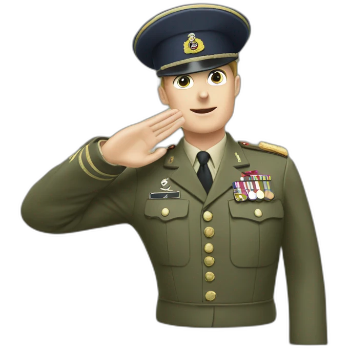 Uk military salute emoji