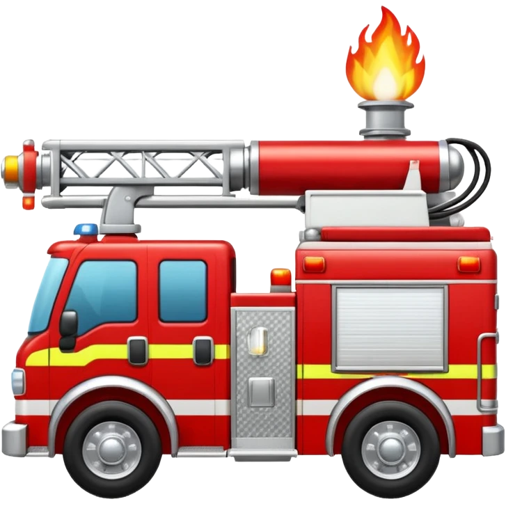 Red and white firetruck emoji