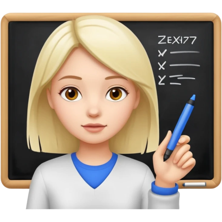 girl taking notes in board emoji