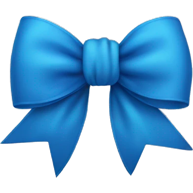 blue bow emoji