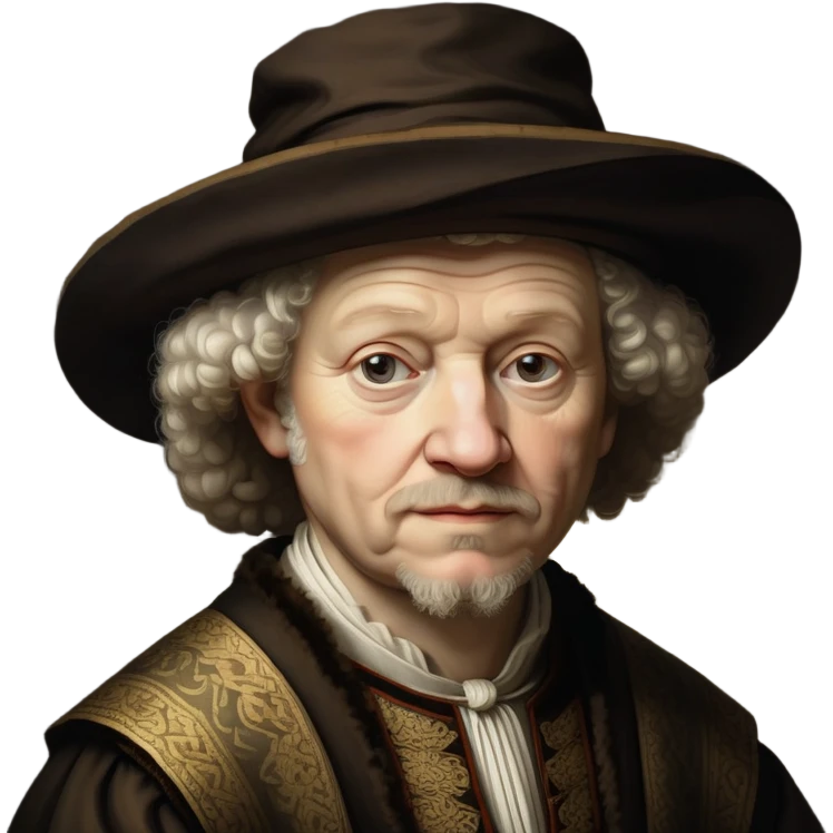 cinematic-portrait-of-rembrandt,-shown-as-a-master-artist-with-deep,-introspective-eyes-and-richly-detailed-period-clothing,-rendered-with-dramatic-chiaroscuro-lighting-that-emphasizes-his-legacy emoji