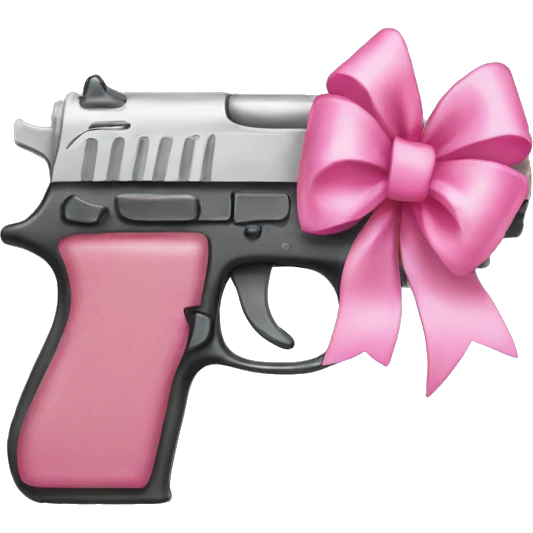 Gun with pink bow  emoji