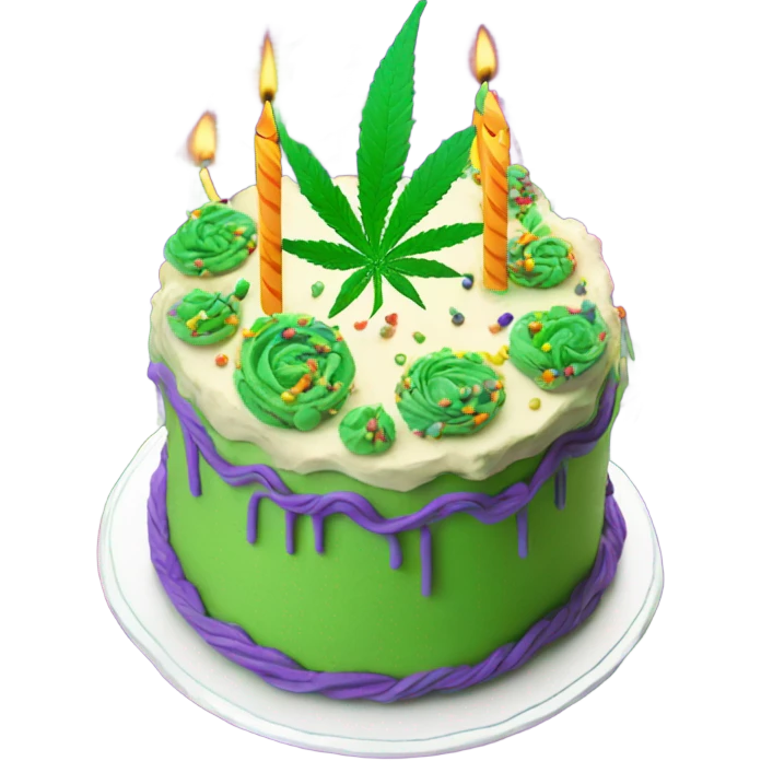 Marijuana birthday emoji