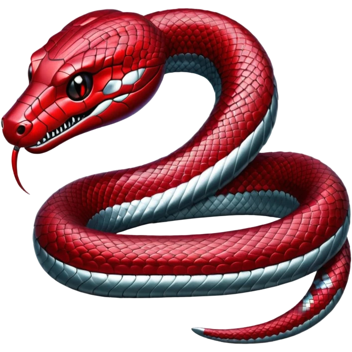 red glitter cyberpunk snake emoji