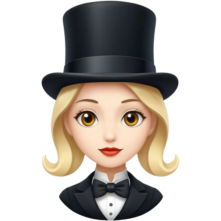 Grace in a top hat emoji