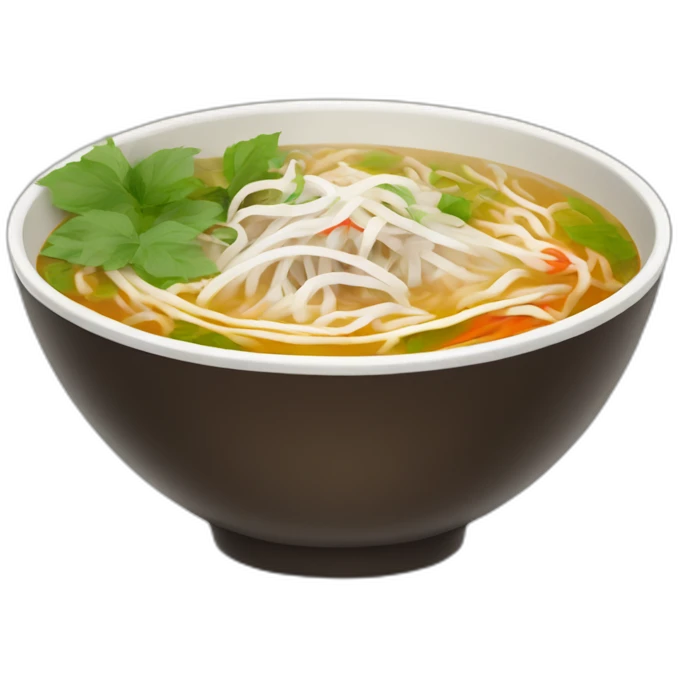 bowl of hot pho emoji