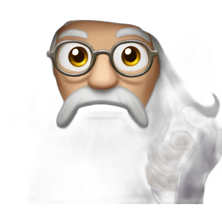very angry dumbledore pointing forward emoji