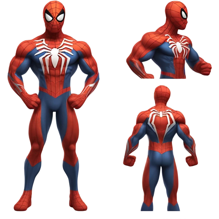Buff spider man emoji
