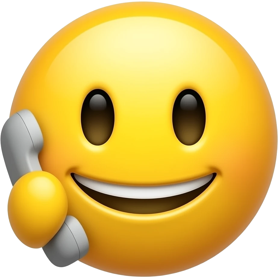 create me a yellow emoji, leaning on his phone emoji