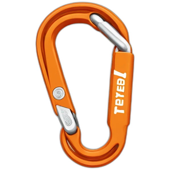 Realistic climbing carabiner that look like Petzl brand emoji