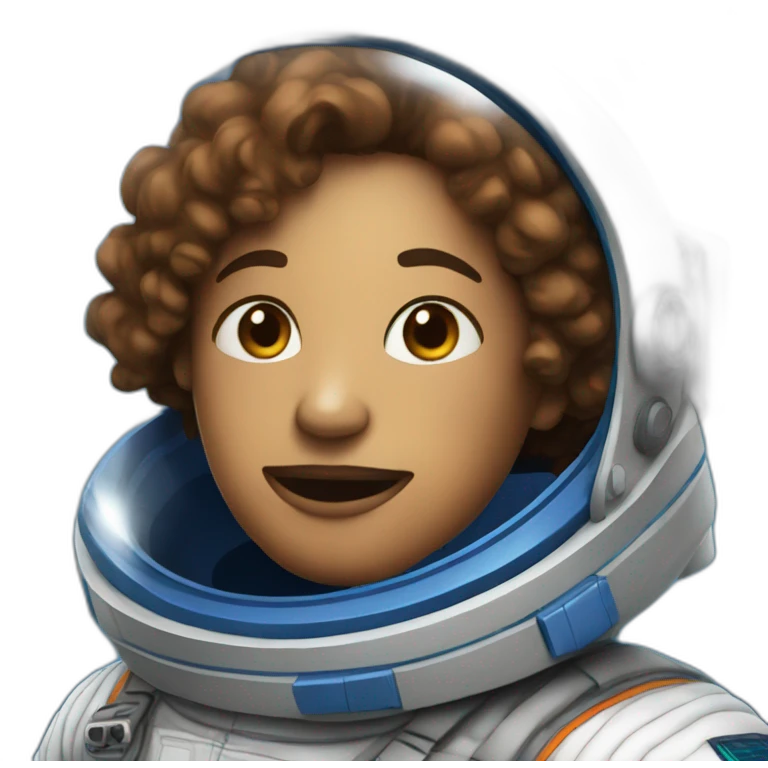 Space explorer with blue spacesuit emoji