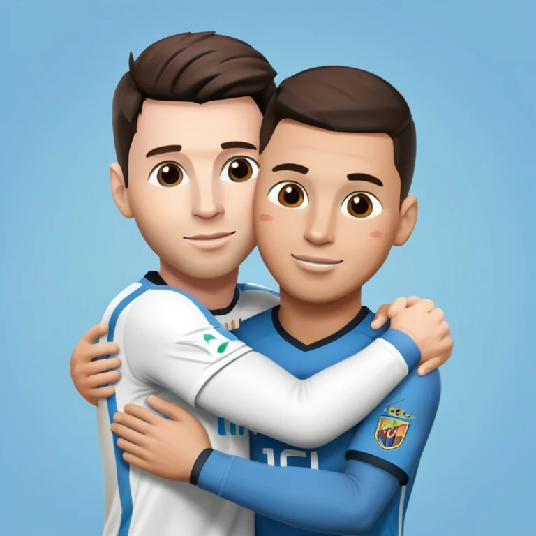 Make messi and ronaldo hug emoji
