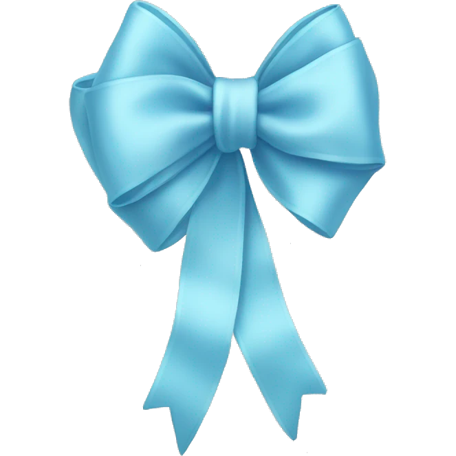 Baby blue bow emoji