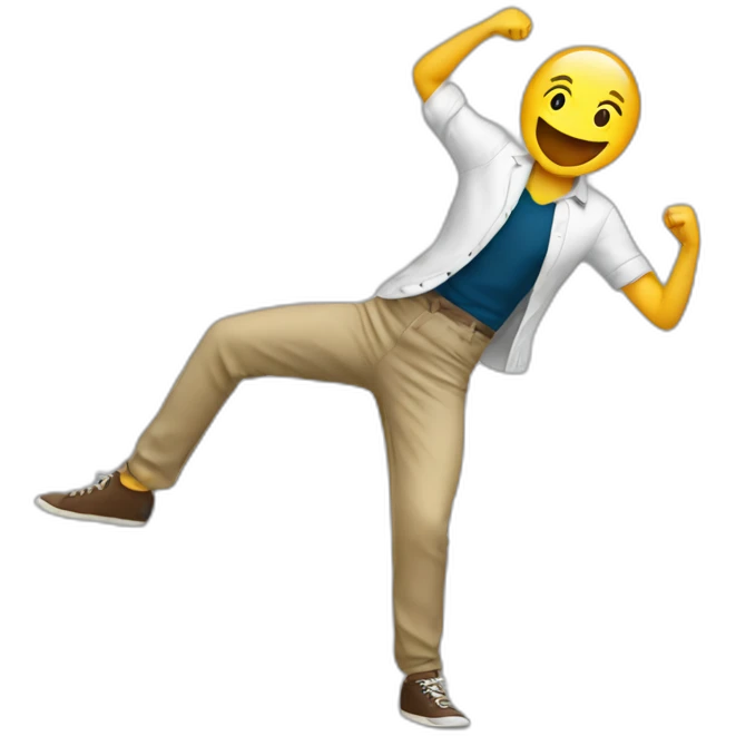 A student dancing  emoji