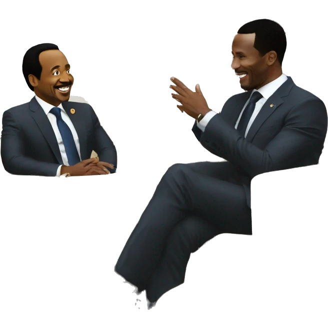 paul biya talking to samuel etoo emoji
