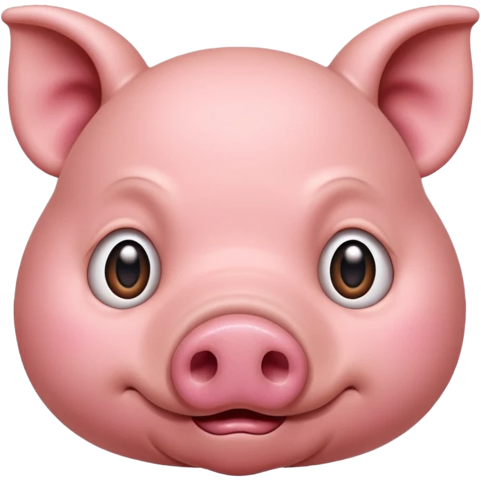 A surprised pig emoji