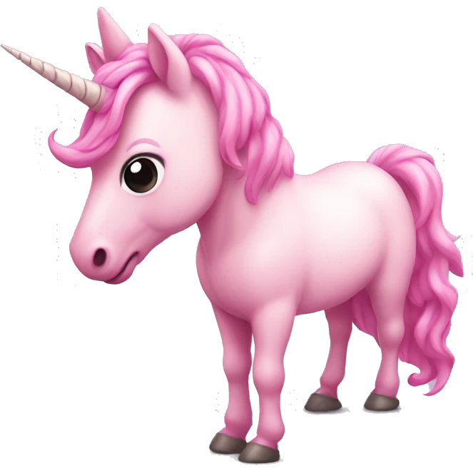 Pink unicorn emoji
