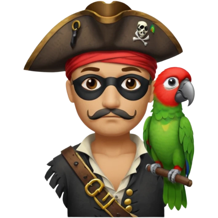 pirate and parrot emoji