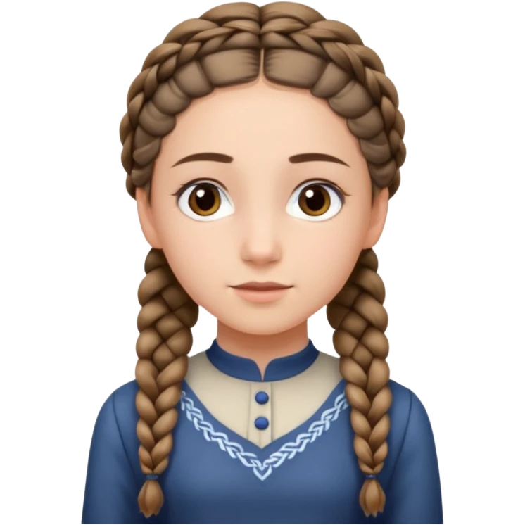young modest jewish girl braids no headband emoji
