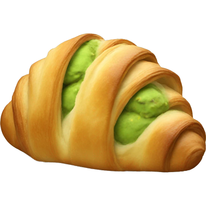 Make a pistachio croissant emoji