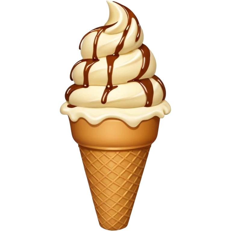 beige cone with caramel stracciatella ice cream emoji