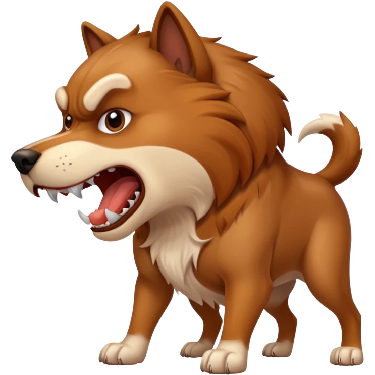 big aggressive dog barking emoji