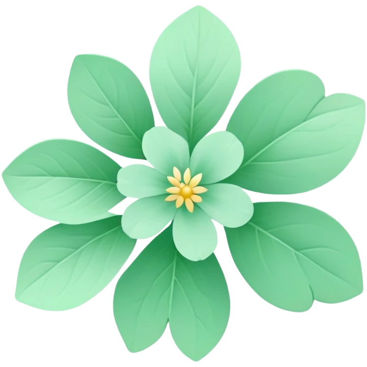 Mint green flowers  emoji