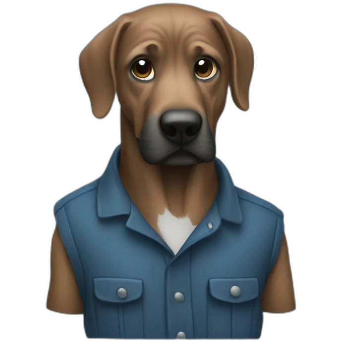 Blue dobberman emoji