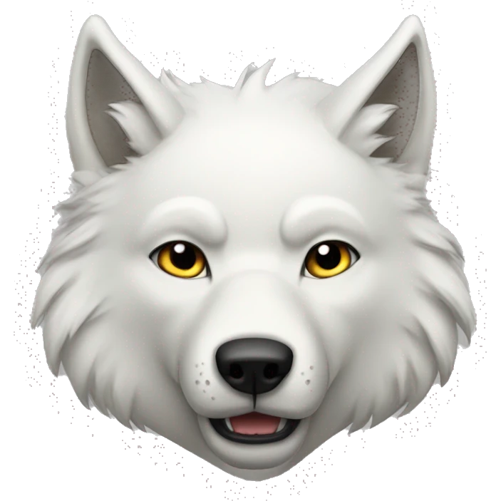 Bara white wolf emoji