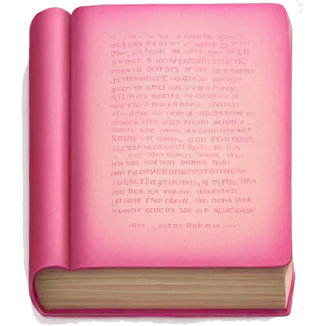 Linger pink Bible opened emoji
