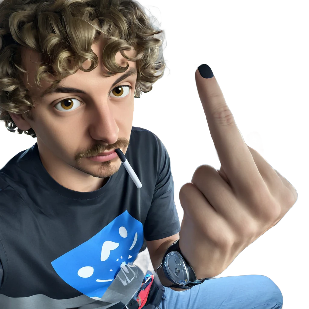male with mustache and attitude emoji