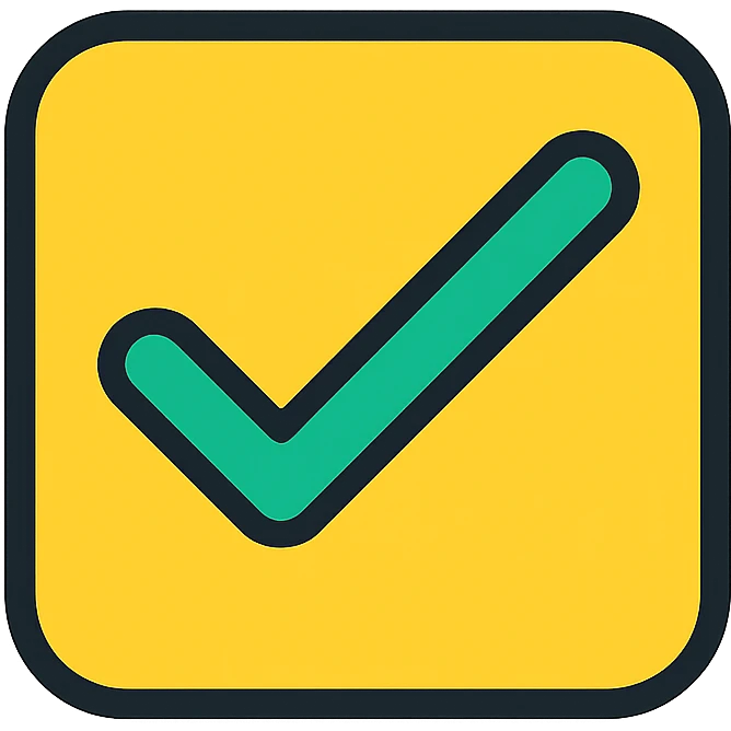 checkbox icon, simple, modern, minimal, no text emoji