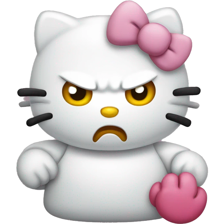 Hello kitty angry  emoji