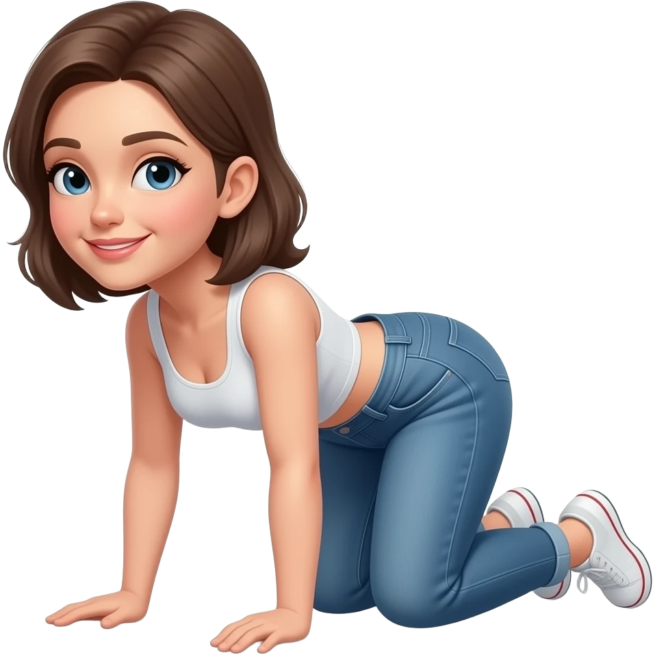 Woman on all fours emoji
