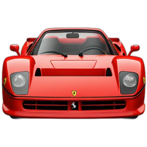 Enzo Ferrari driving a Ferrari f40 emoji