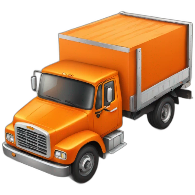 orange truck delivery emoji