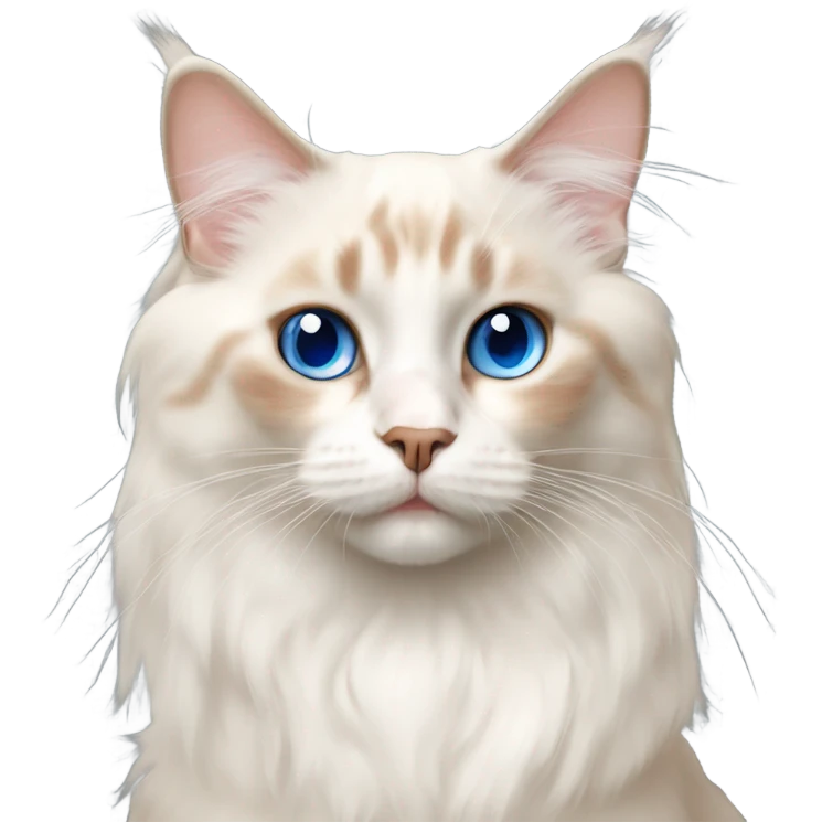flame point ragdoll cat with blue eyes emoji